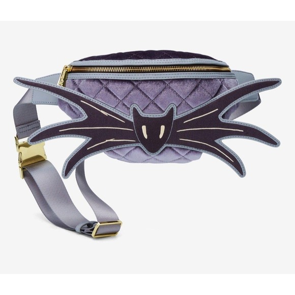Loungefly Nightmare Before Christmas Jack Skellington Bow Tie Belt Bag & CARDHOL - Picture 2 of 10